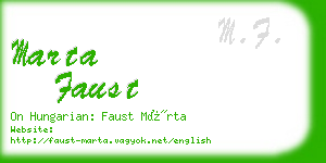 marta faust business card